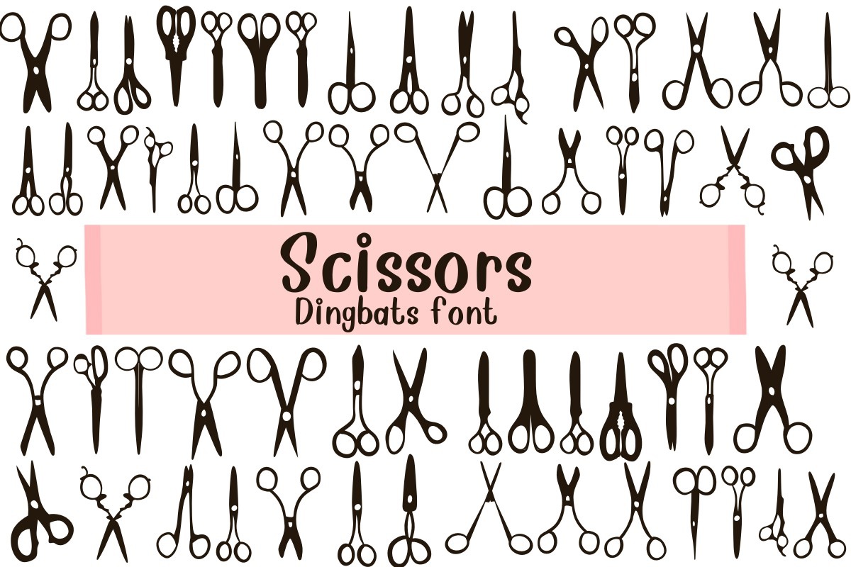 Schriftart Scissors