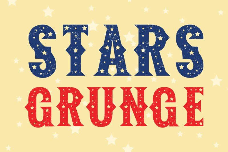 Schriftart Stars Grunge