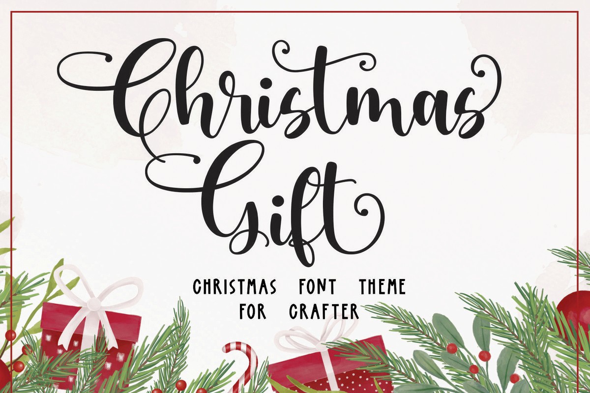 Schriftart Christmas Gift