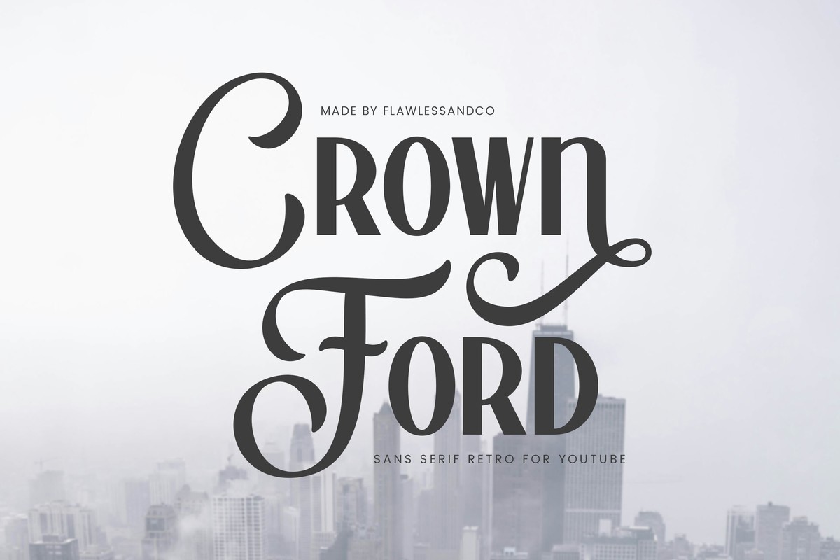 Schriftart Crown Ford