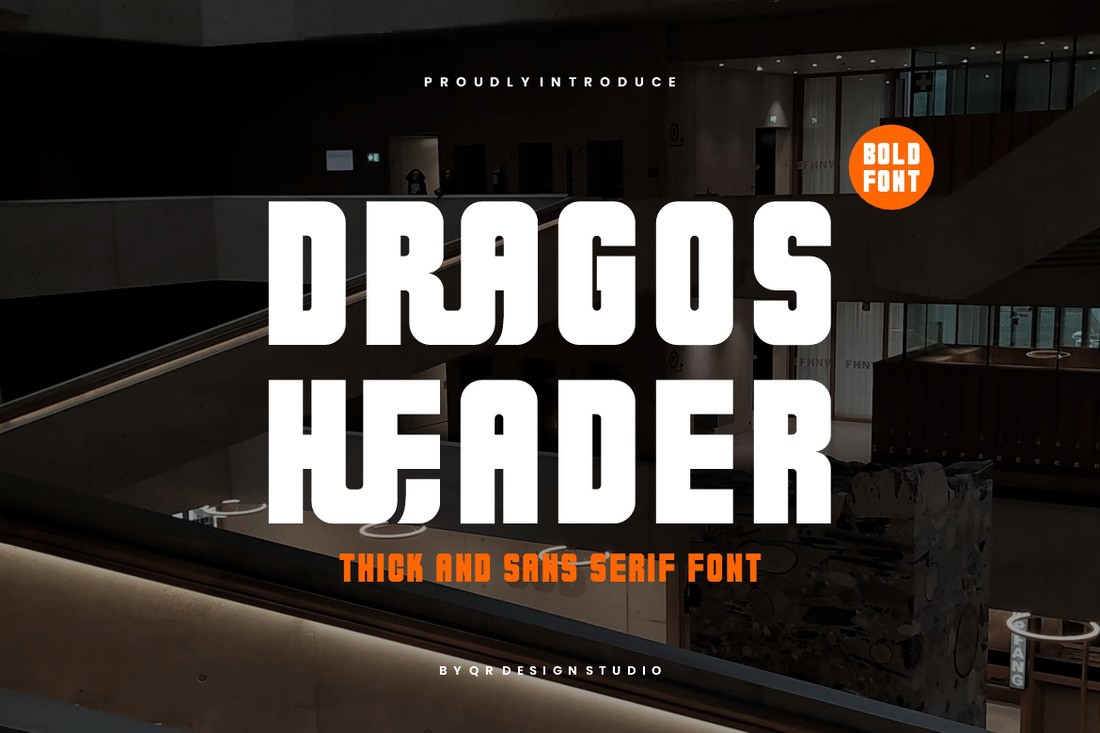 Schriftart Dragos Header