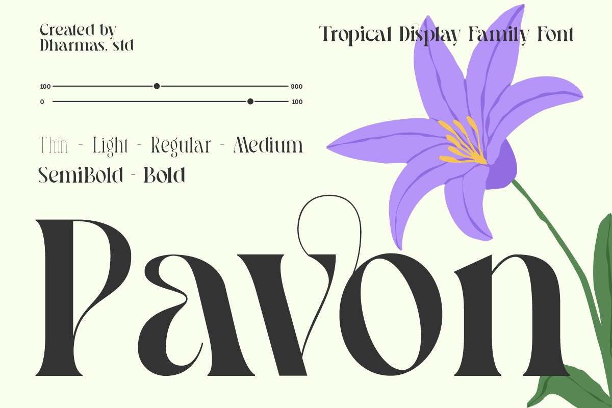 Schriftart Pavon