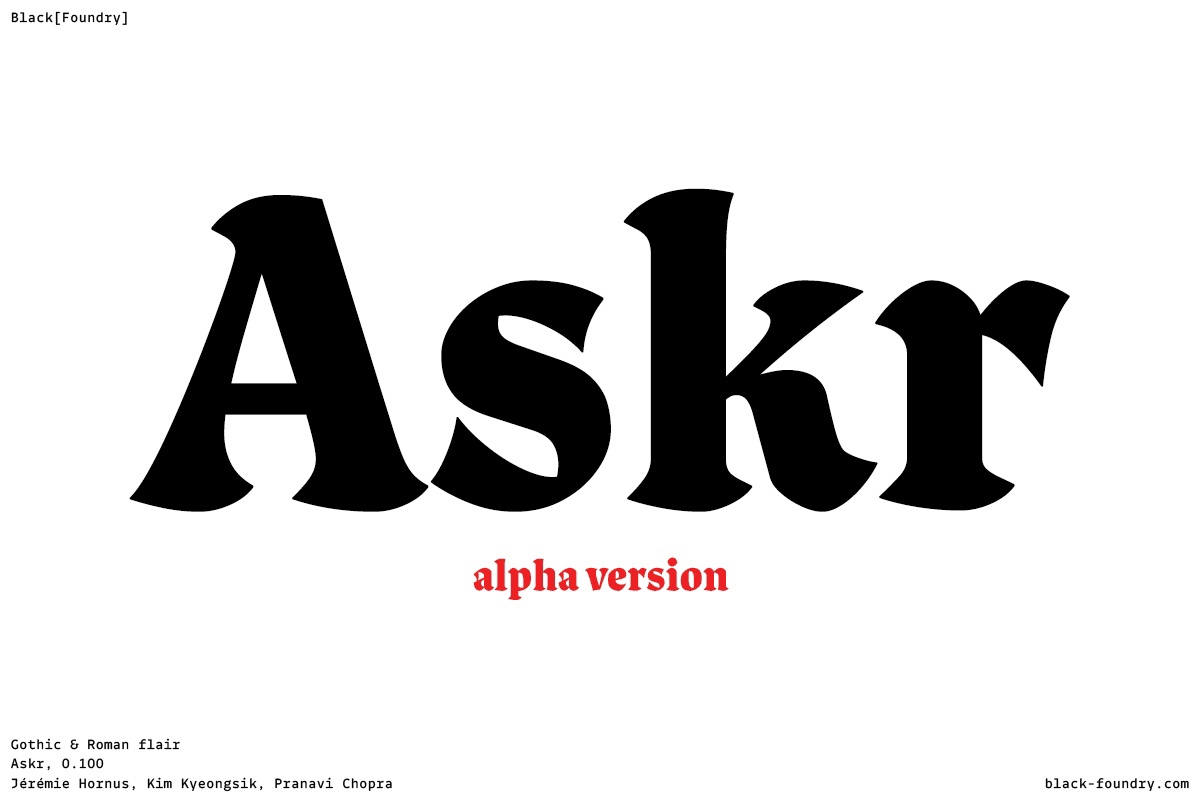 Schriftart Askr