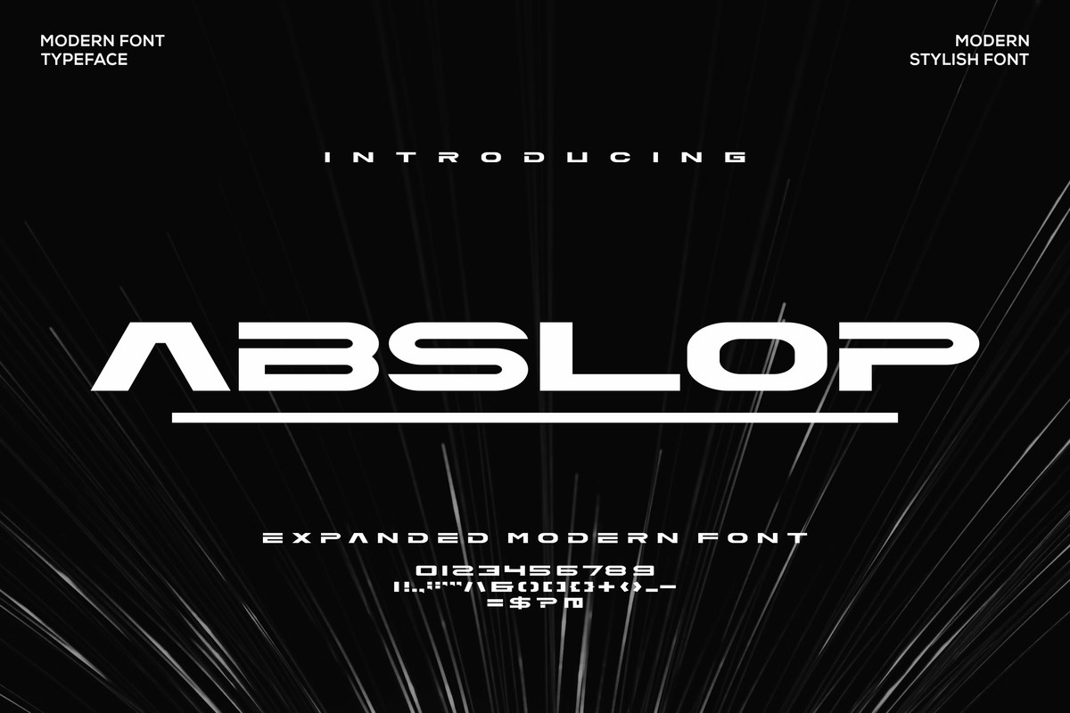 Schriftart Abslop