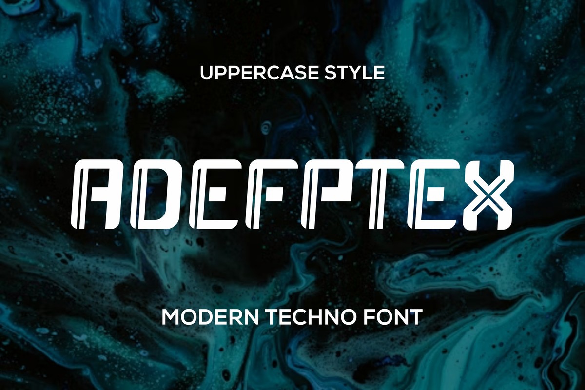 Schriftart Adefptex