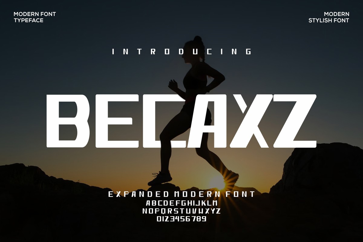 Schriftart Becaxs