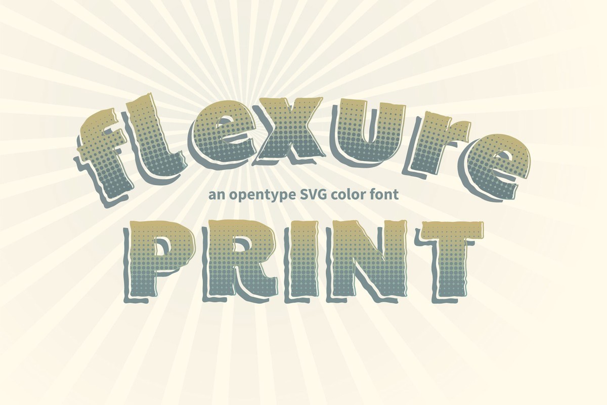 Schriftart Flexure Print