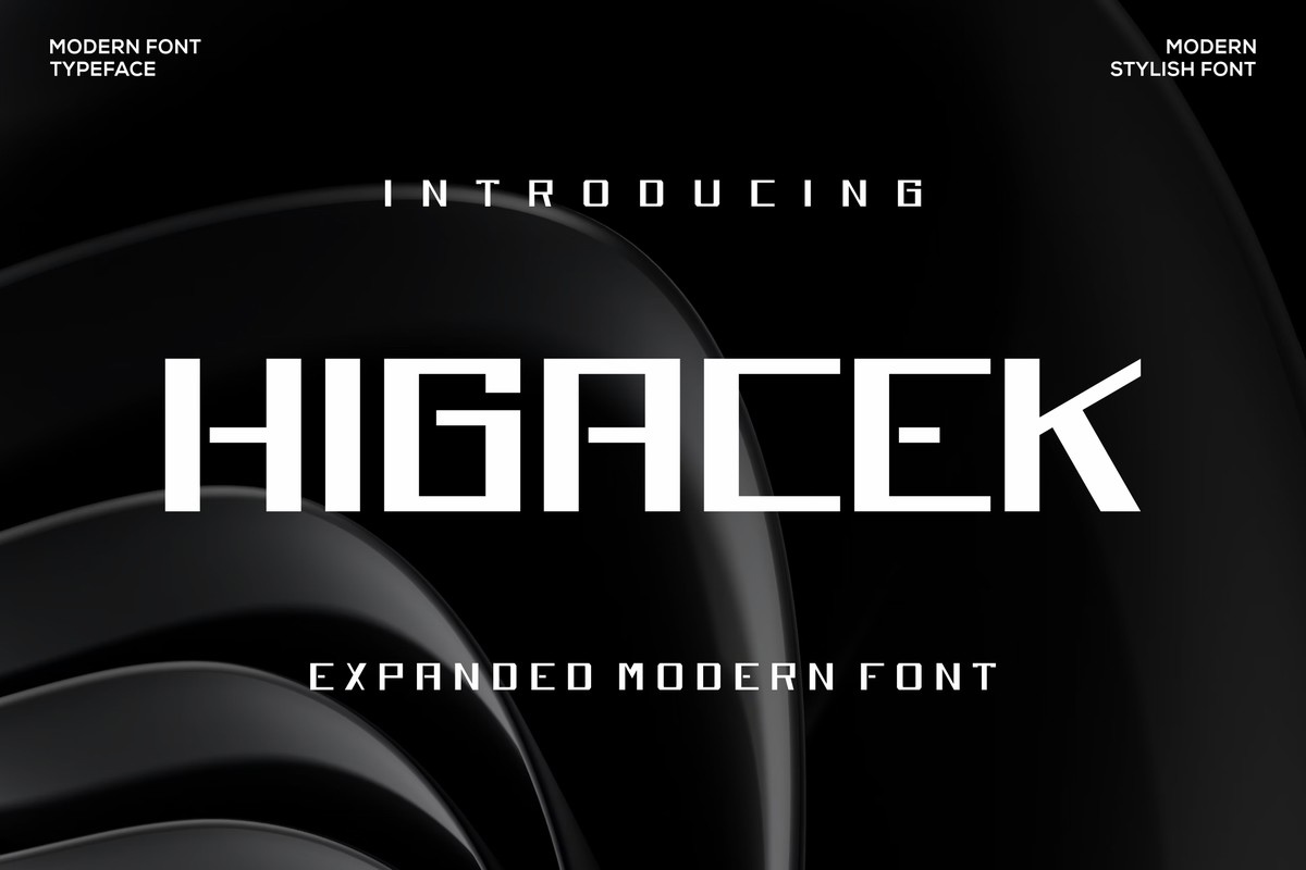 Schriftart Higacek