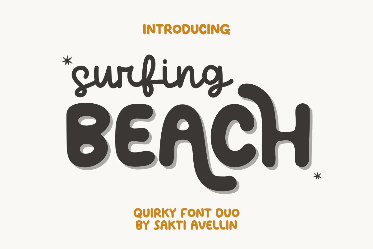 Schriftart Surfing Beach Duo