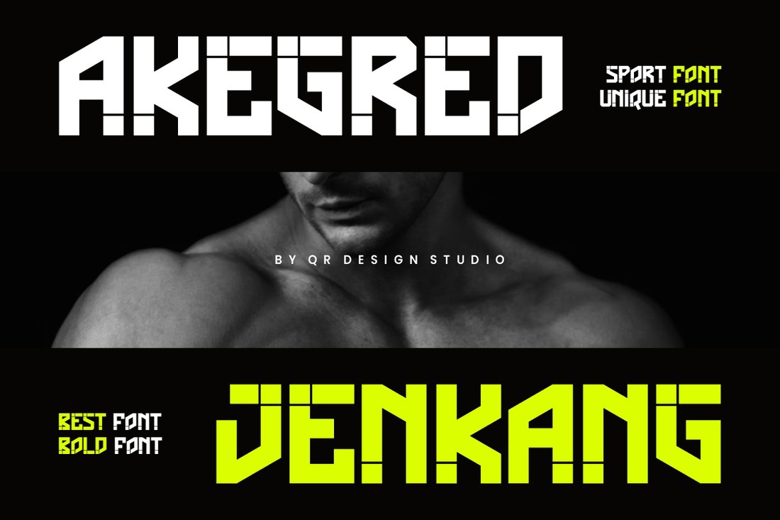 Schriftart Akegred Jenkang