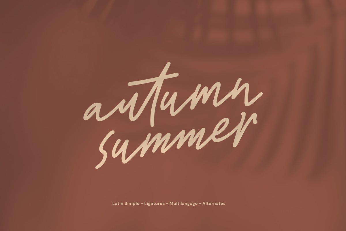 Schriftart Autumn Summer