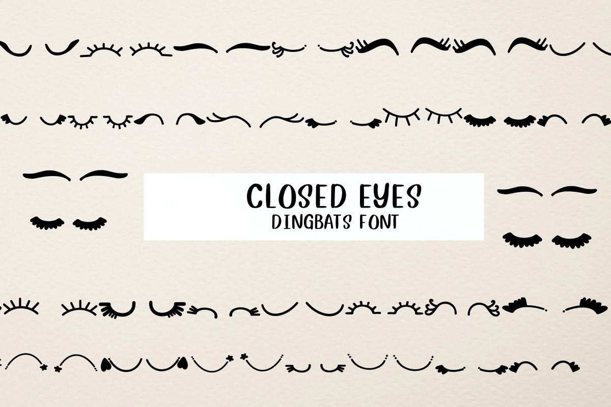 Schriftart Closed Eyes