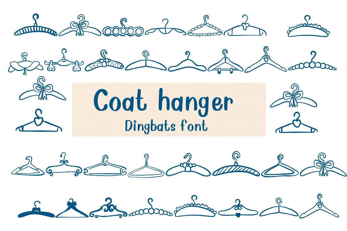 Schriftart Coat Hanger