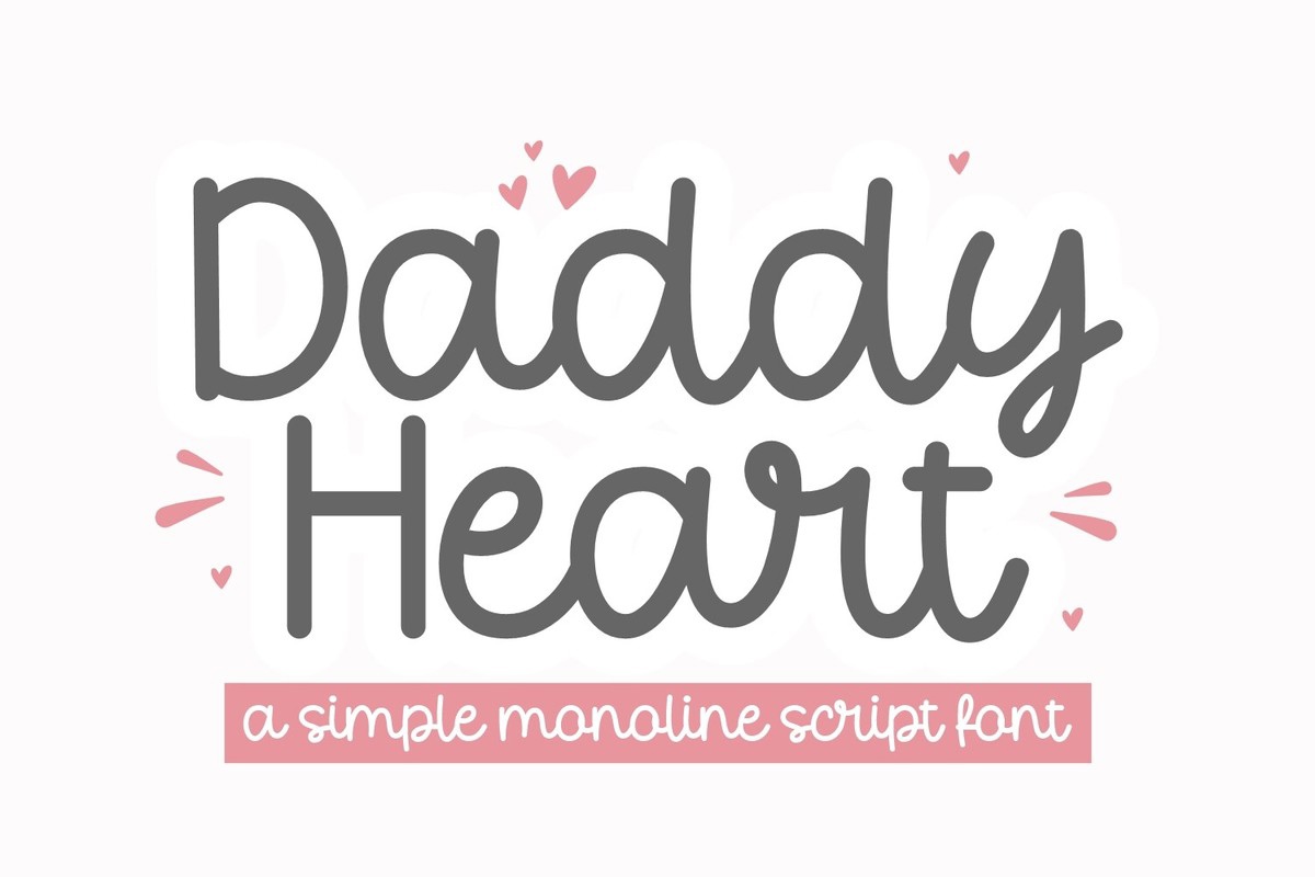 Schriftart Daddy Heart