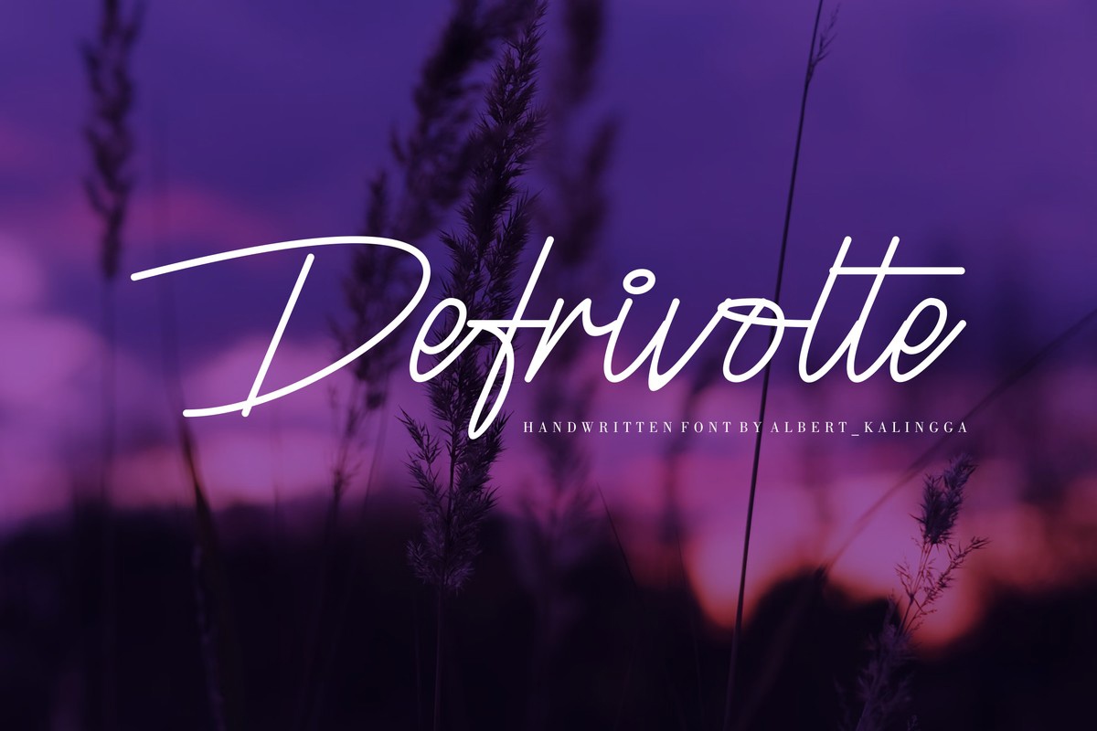 Schriftart Defrivolte