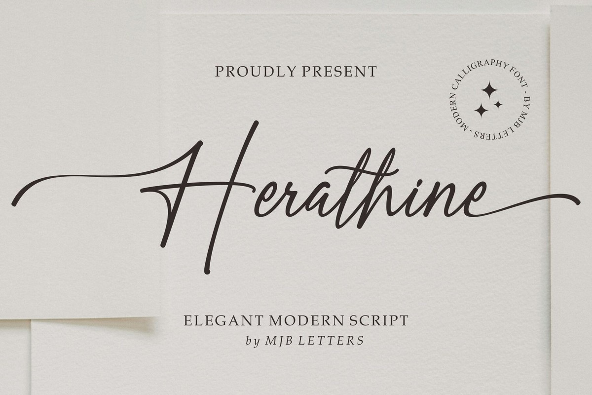 Schriftart Herathine