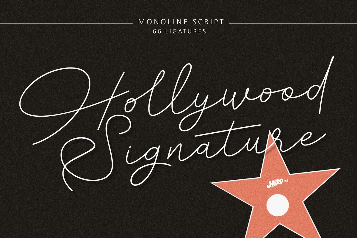 Schriftart Hollywood Signature