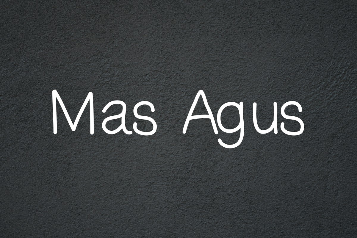 Schriftart Mas Agus