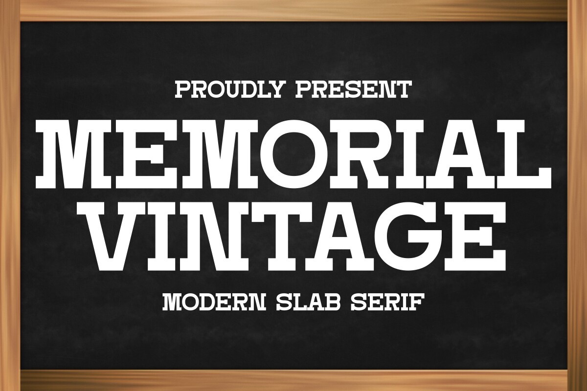 Schriftart Memorial Vintage