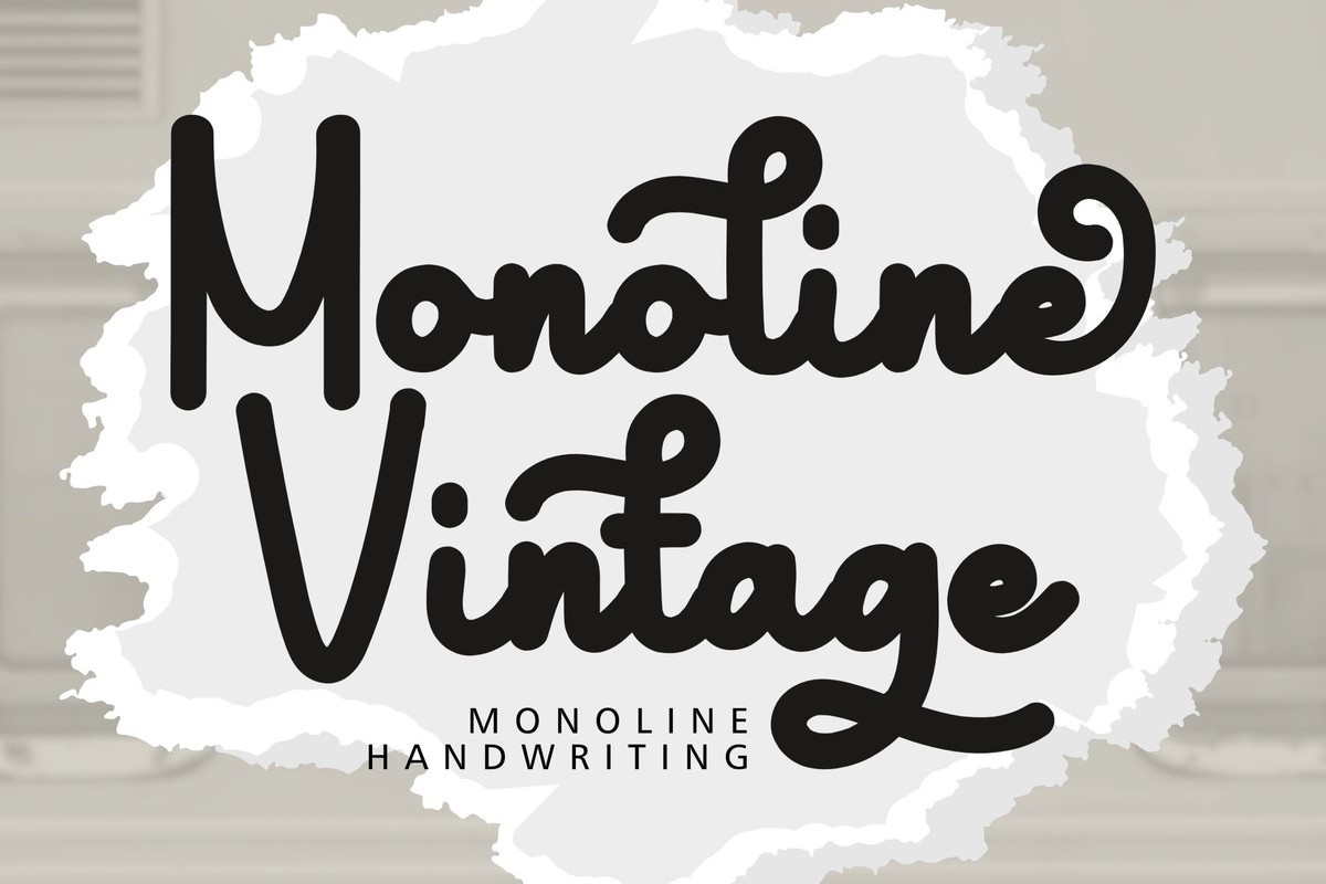 Schriftart Monoline Vintage