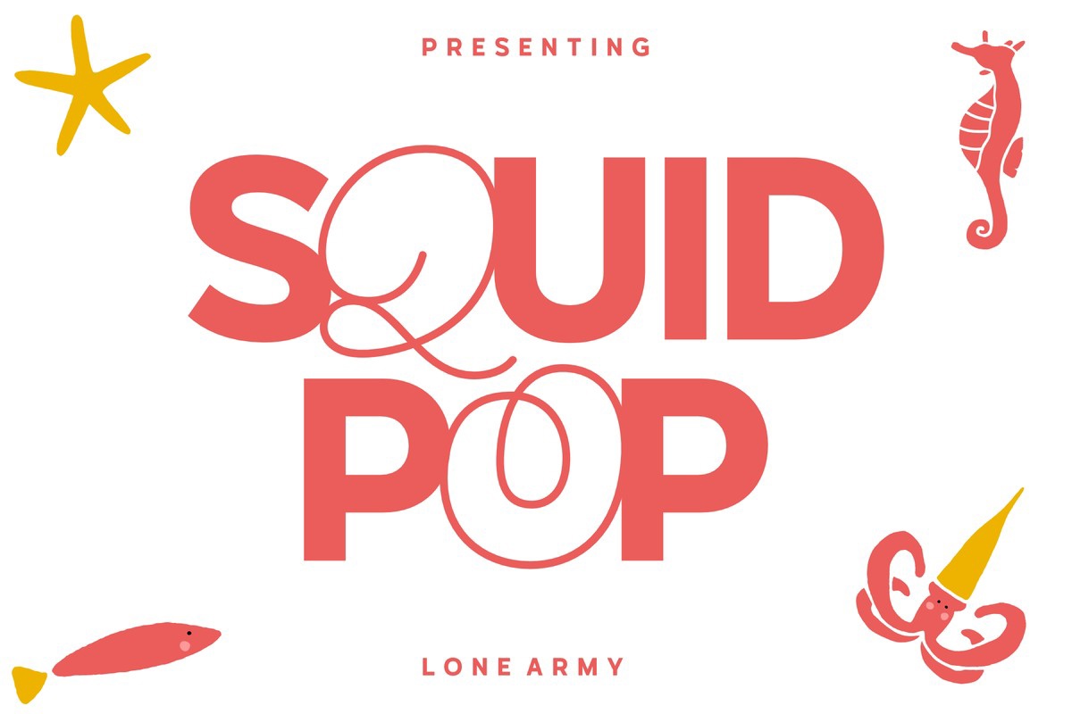 Schriftart Squid Pop