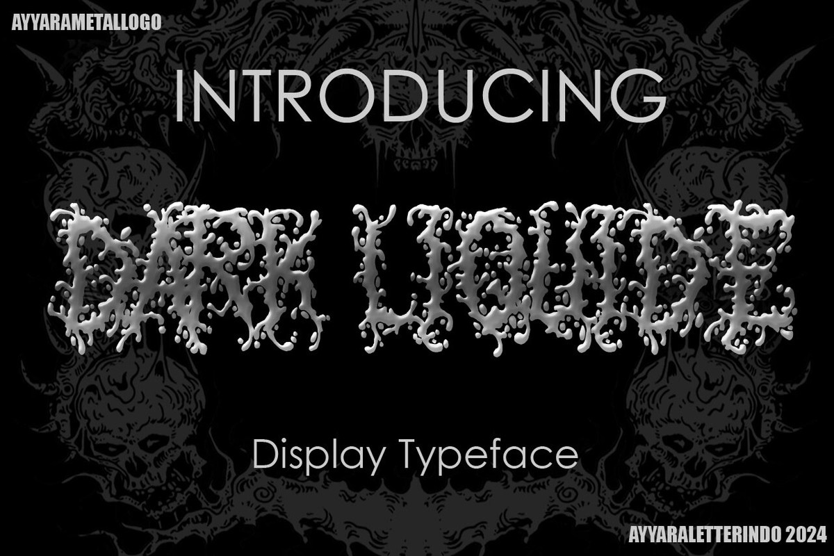 Schriftart Dark Liquide