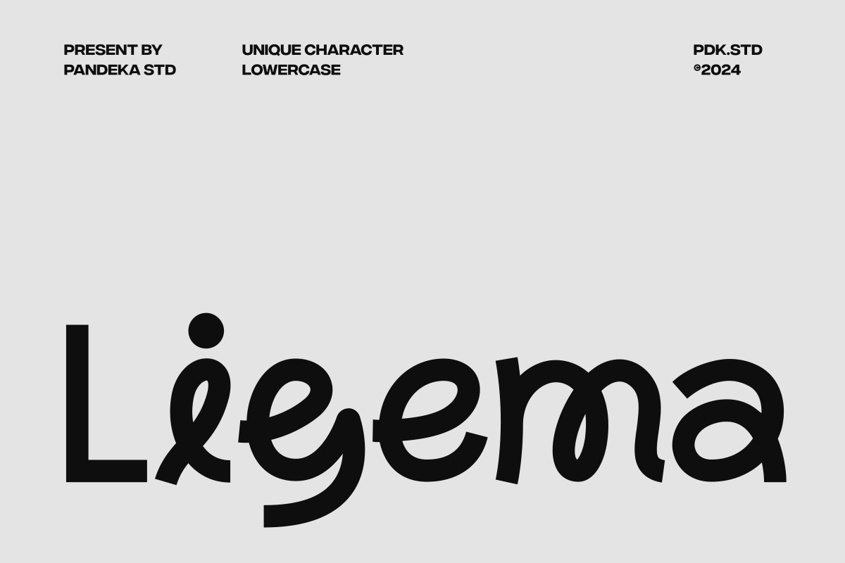 Schriftart Ligema