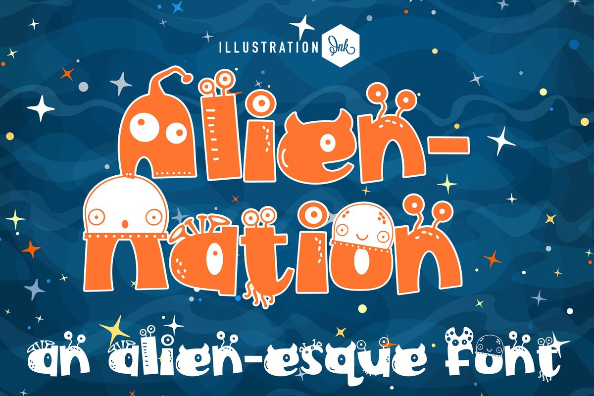 Schriftart PN Alien Nation