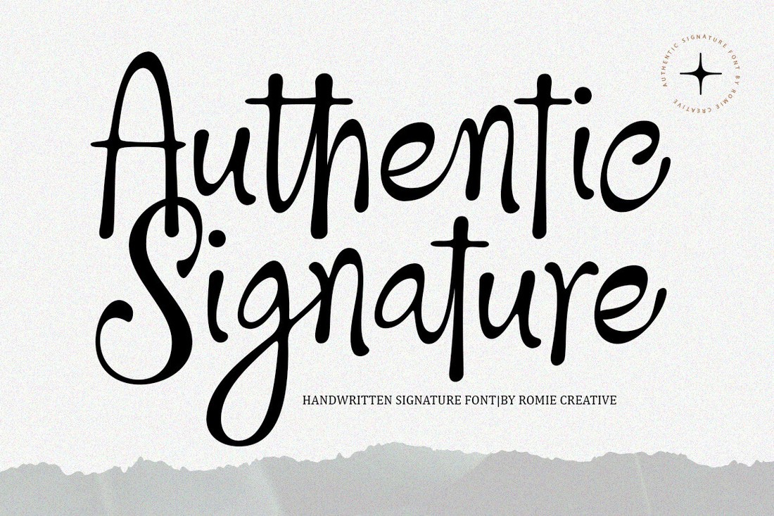 Schriftart Authentic Signature