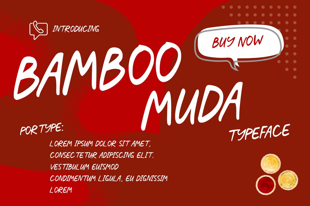 Schriftart Bamboo Muda