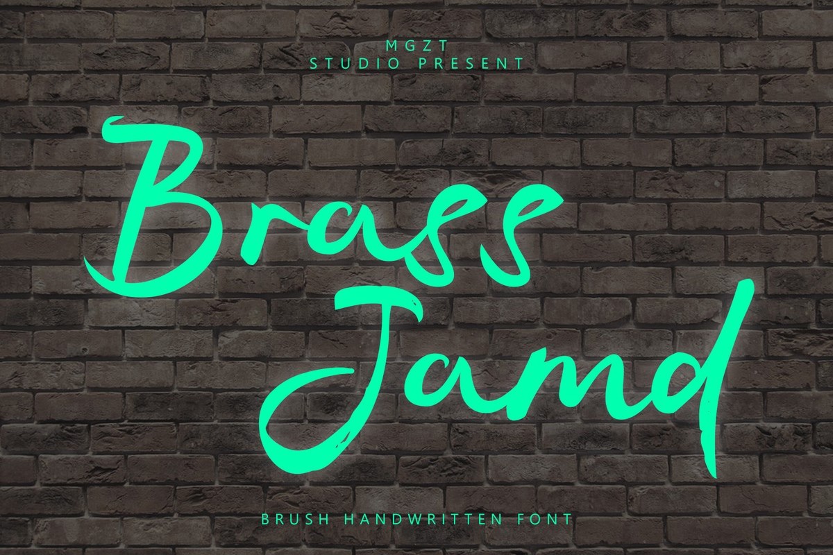 Schriftart Brass Jamd