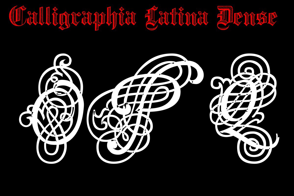 Schriftart Calligraphia Latina Dense