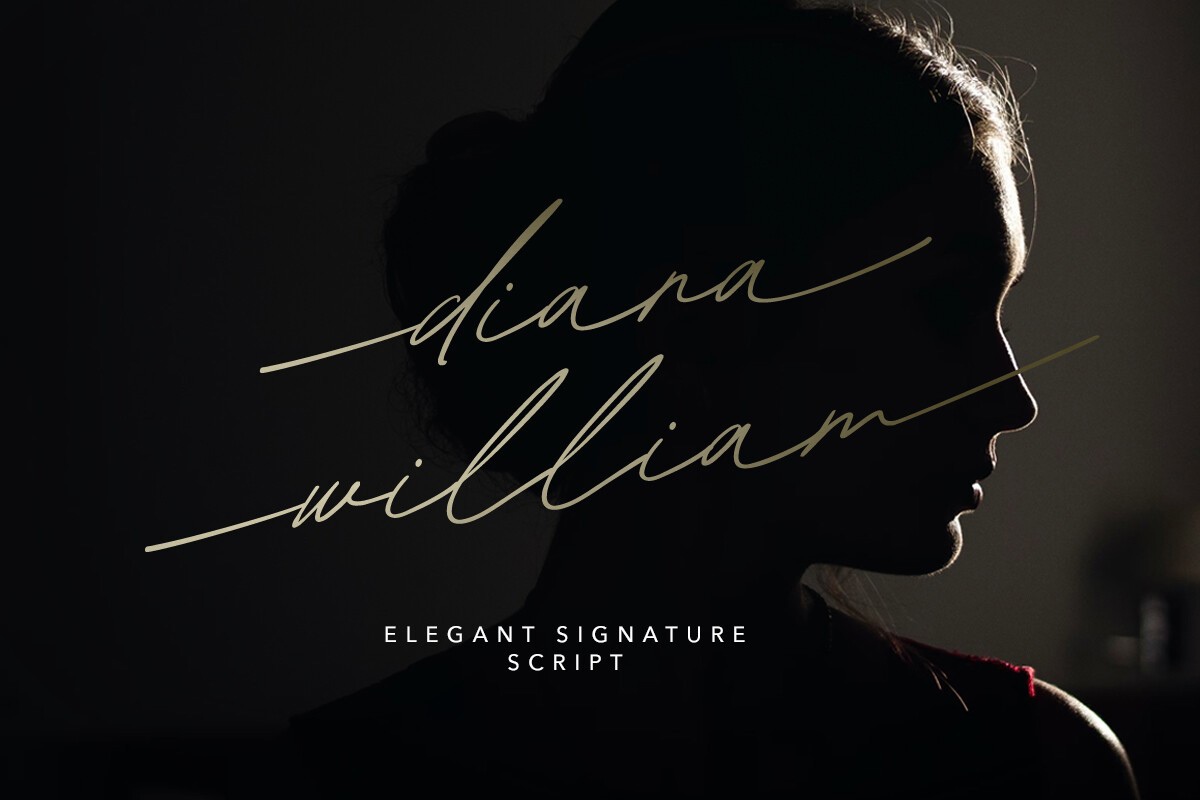 Schriftart Diana William