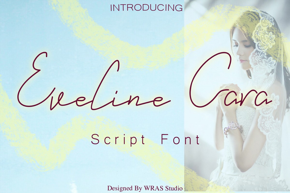 Schriftart Eveline Cara