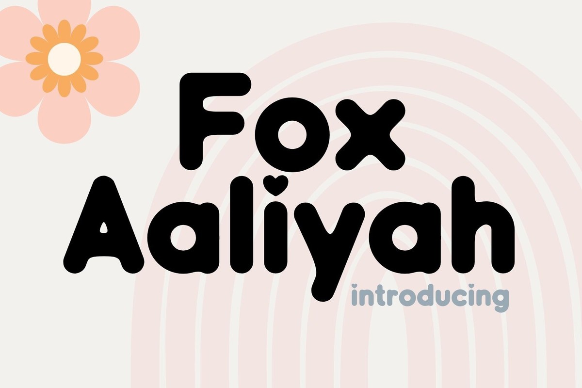 Schriftart Fox Aaliyah