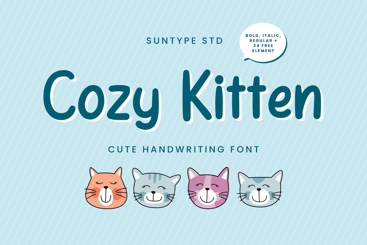 Schriftart Cozy Kitten