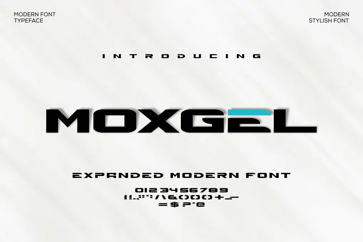 Schriftart Moxgel