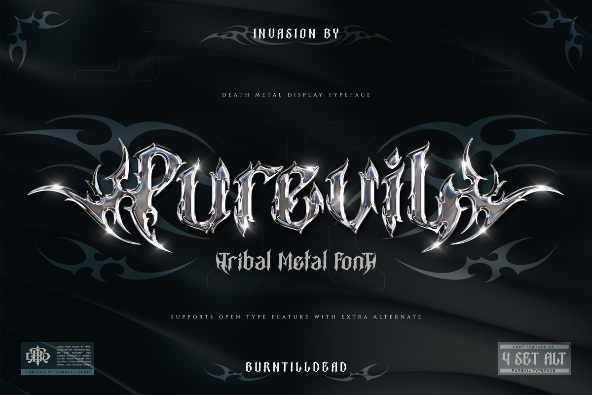 Schriftart Purevil