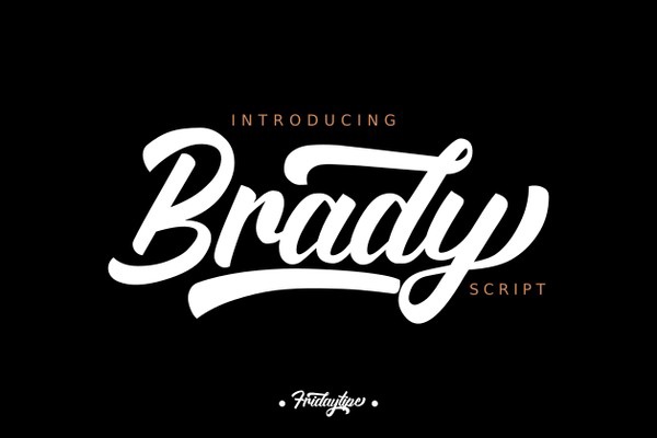 Schriftart Brady