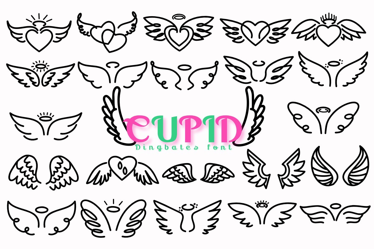 Schriftart Cupid