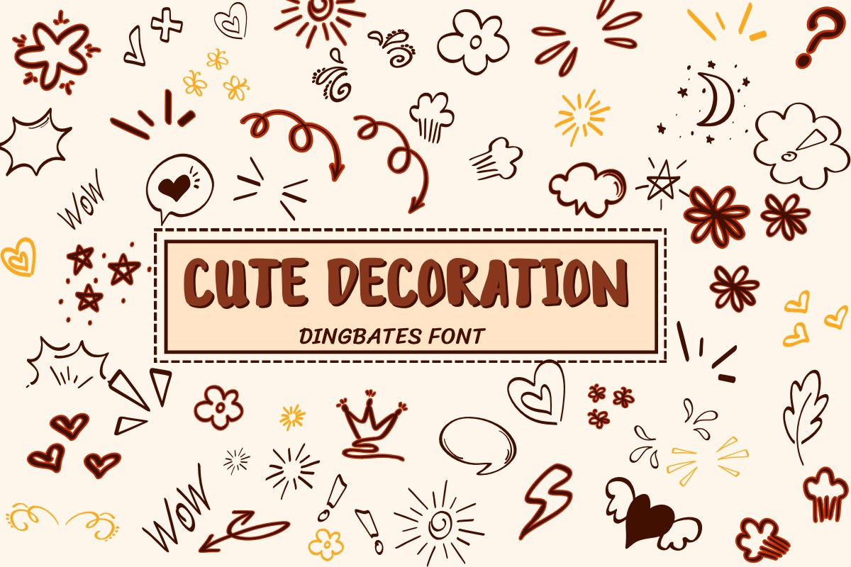 Schriftart Cute Decoration