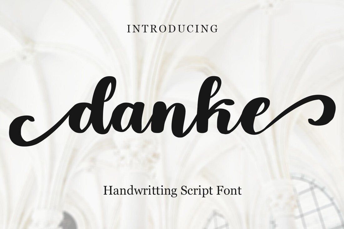 Schriftart Danke