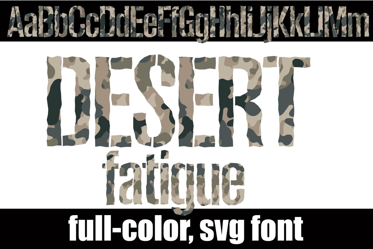 Schriftart Desert Fatigue