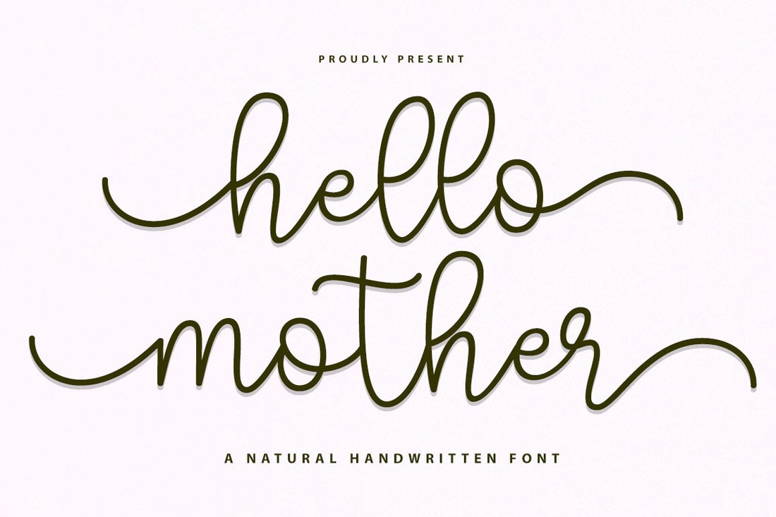 Schriftart Hello Mother Script