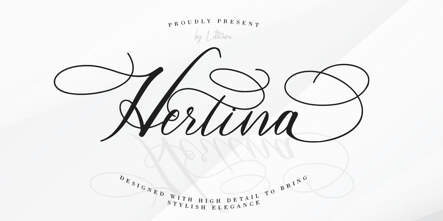 Schriftart Hertina