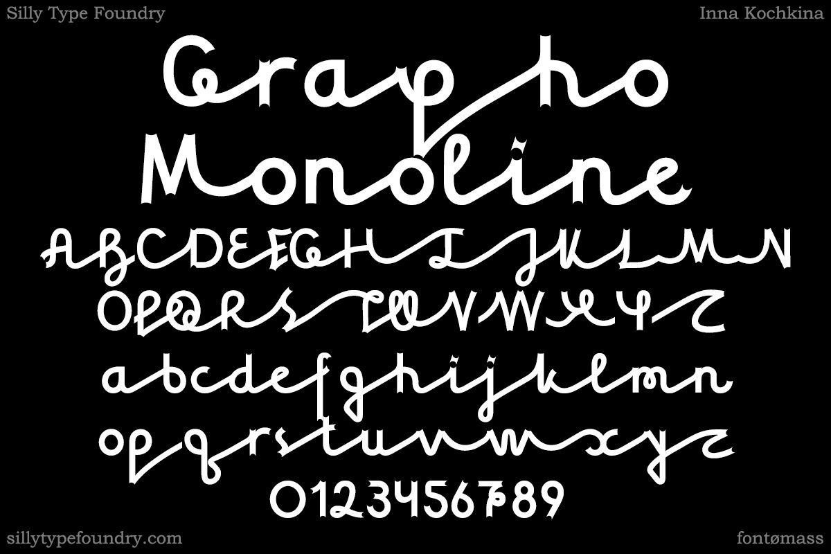 Schriftart Grapho Monoline