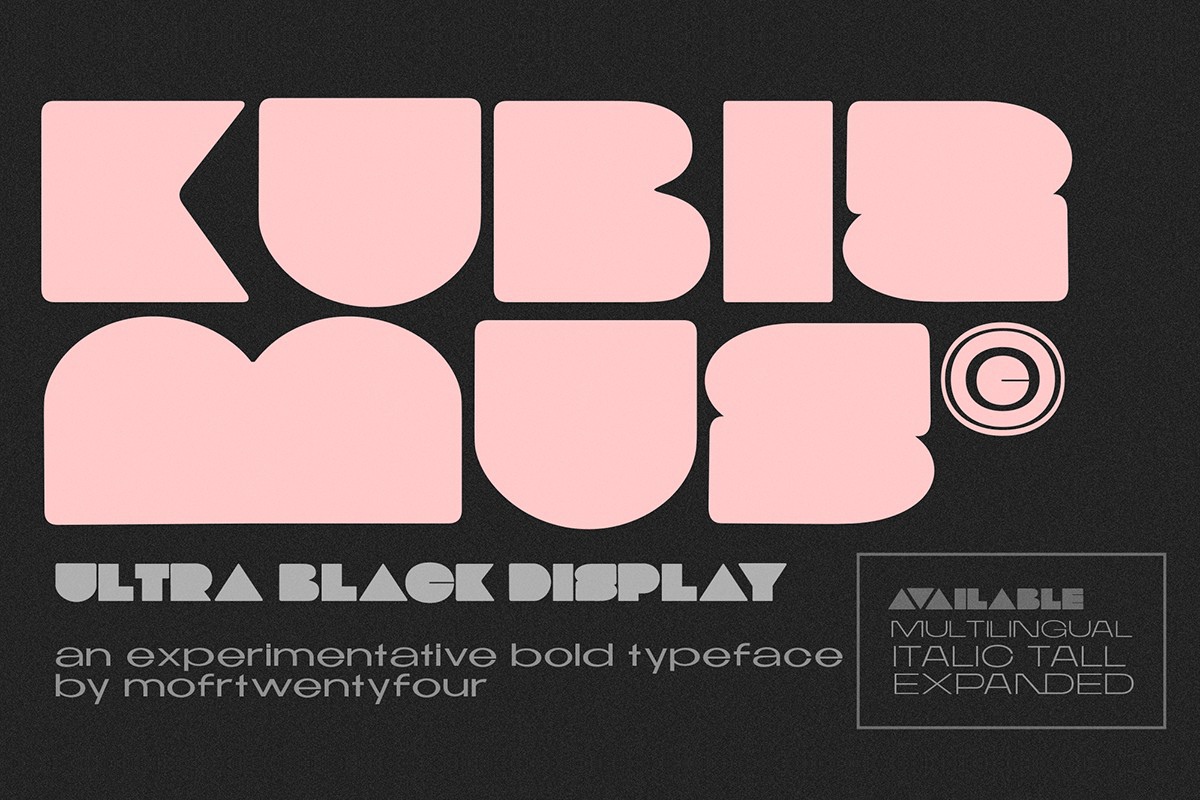 Schriftart Kubizmus