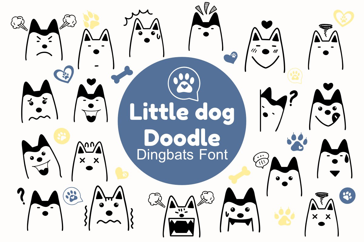 Schriftart Little Dog Doodle