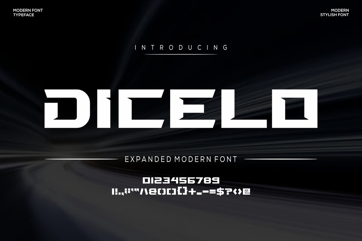 Schriftart Dicelo