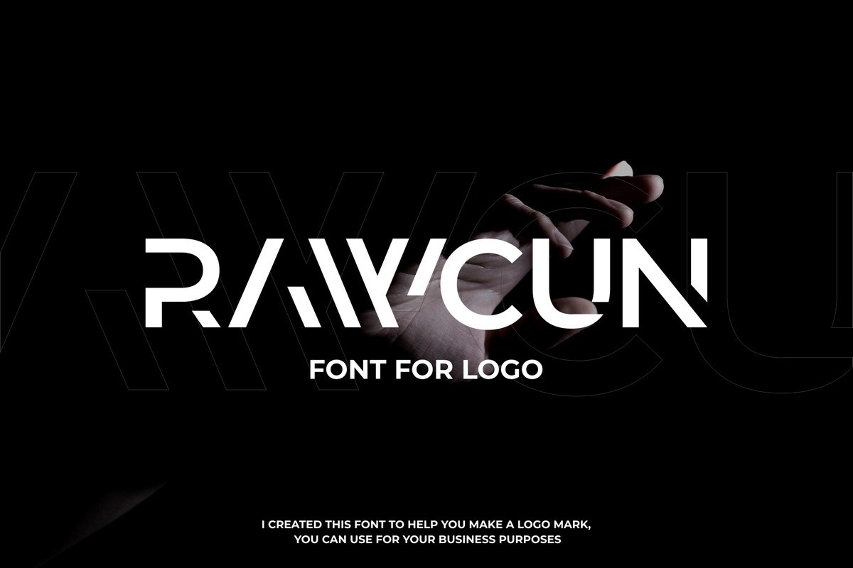 Schriftart Rawcun